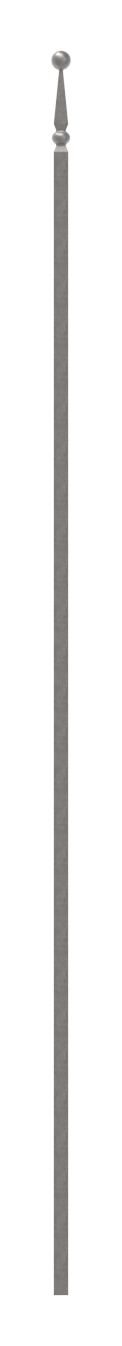 Zaunstab 12x12mm, H: 1000mm, konisch, Kugel Ø 16mm