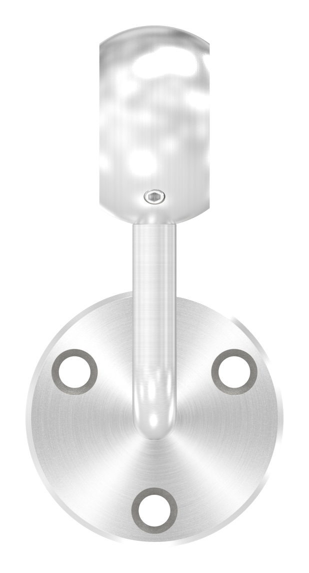 Handlaufhalter mit Kugelring für Rohr 42,4mm (Ronde und Bügel verschweißt), V2A