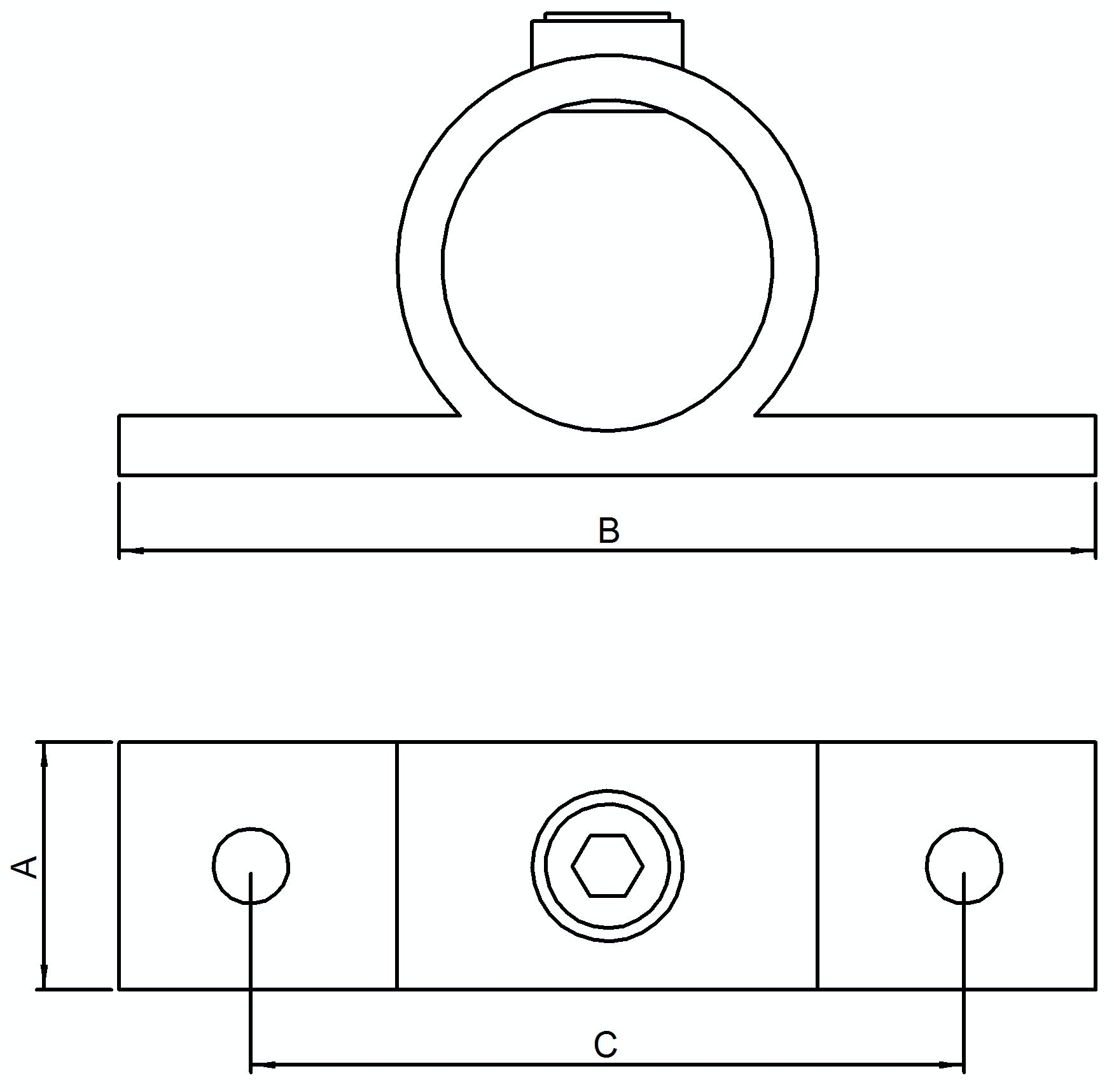Halterung, für Rohr Ø 26,9mm
