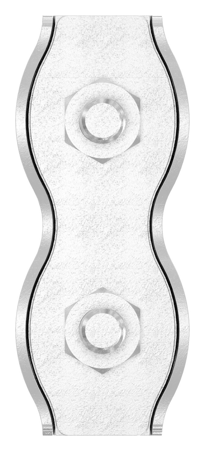 Duplexklemmen für Seil 8mm, V4A Duplexklemmen für Seil 8mm, V4A