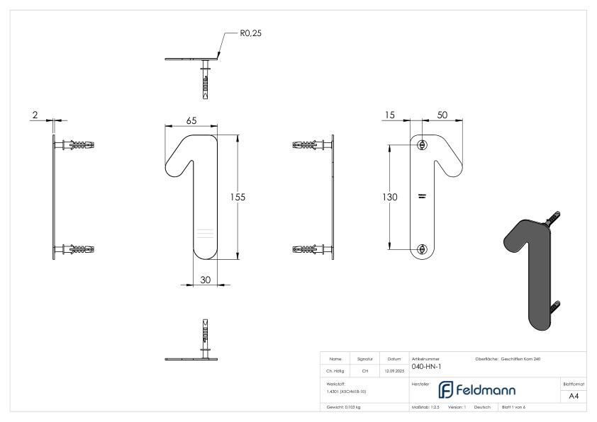 Hausnummer 1 - "klein", V2A