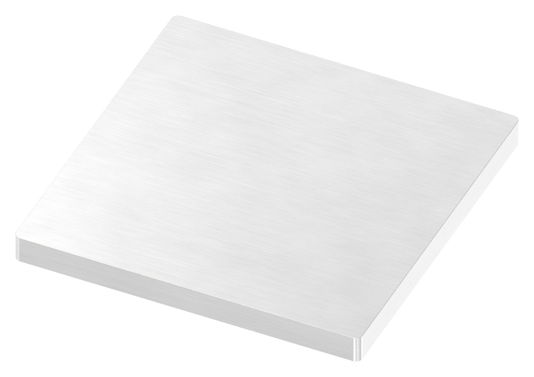Ankerplatte, 100x100x8mm, mit Längsschliff, V2A