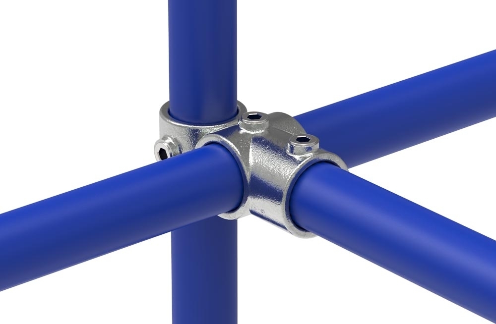 Kreuzstück, mit T-Stück, für Rohr Ø 33,7mm
