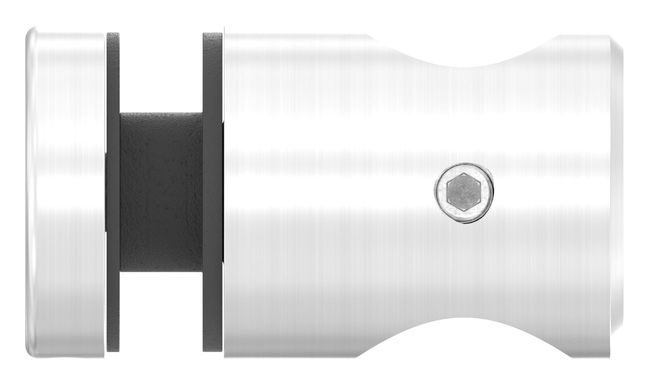 Querstab-Glashalter  Ø25mm für 16mm Rund, für Glas 6-12,76mm, V2A