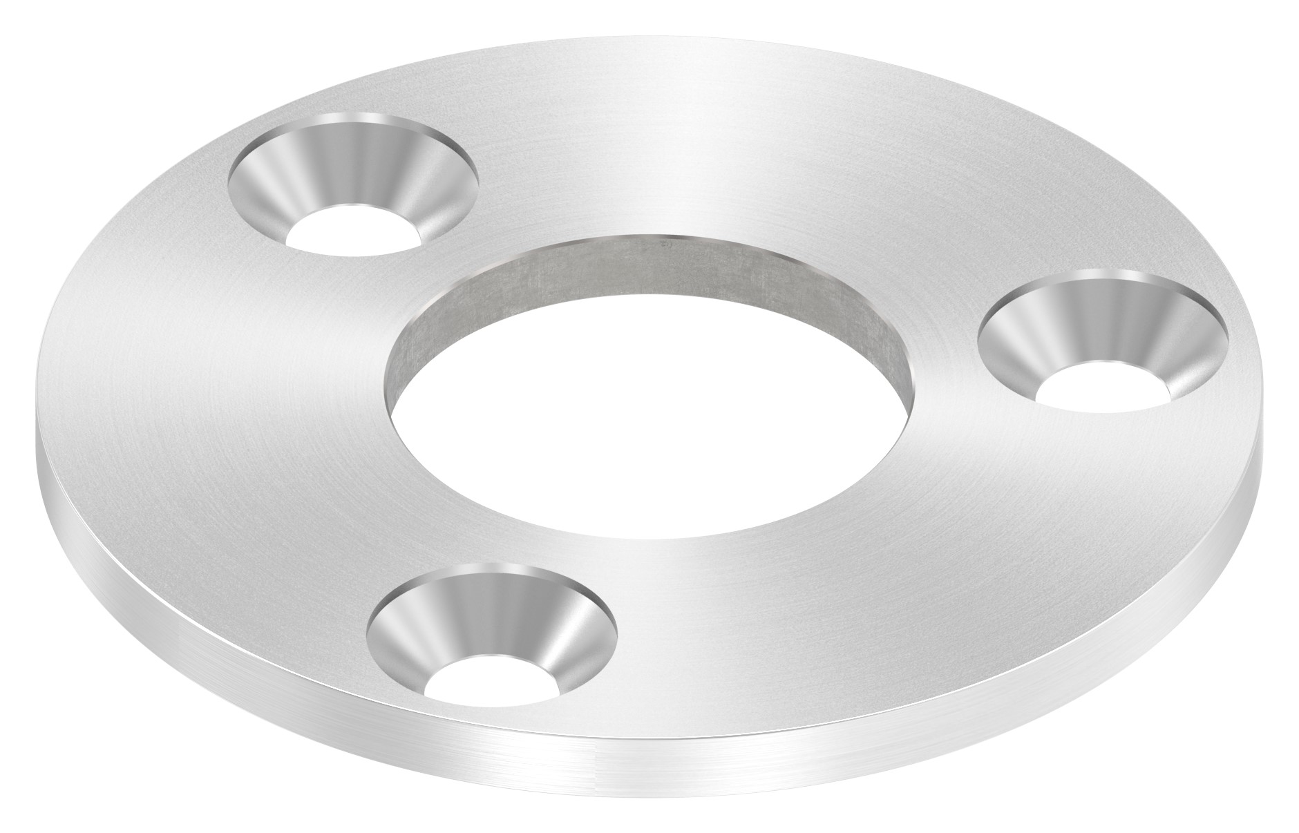 Ankerplatte Ø 100x6mm, mit Rundschliff, V2A