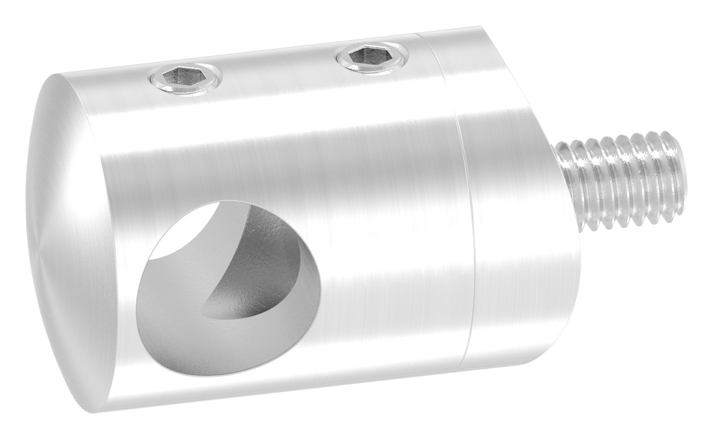 Querstabhalter für 42,4mm Rohr, 12,2mm Bohrung, V2A Querstabhalter für 42,4mm Rohr, 12,2mm Bohrung, V2A