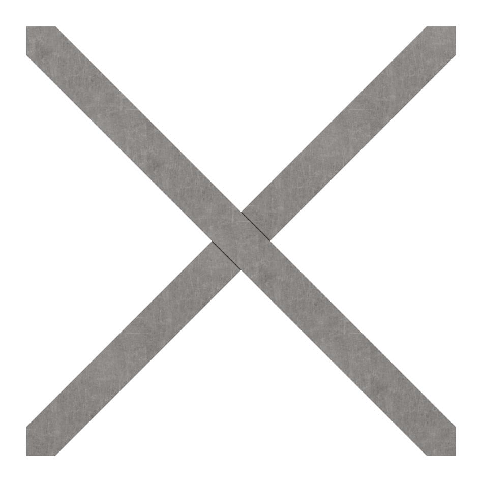Kreuz 12x12mm, 125x125mm