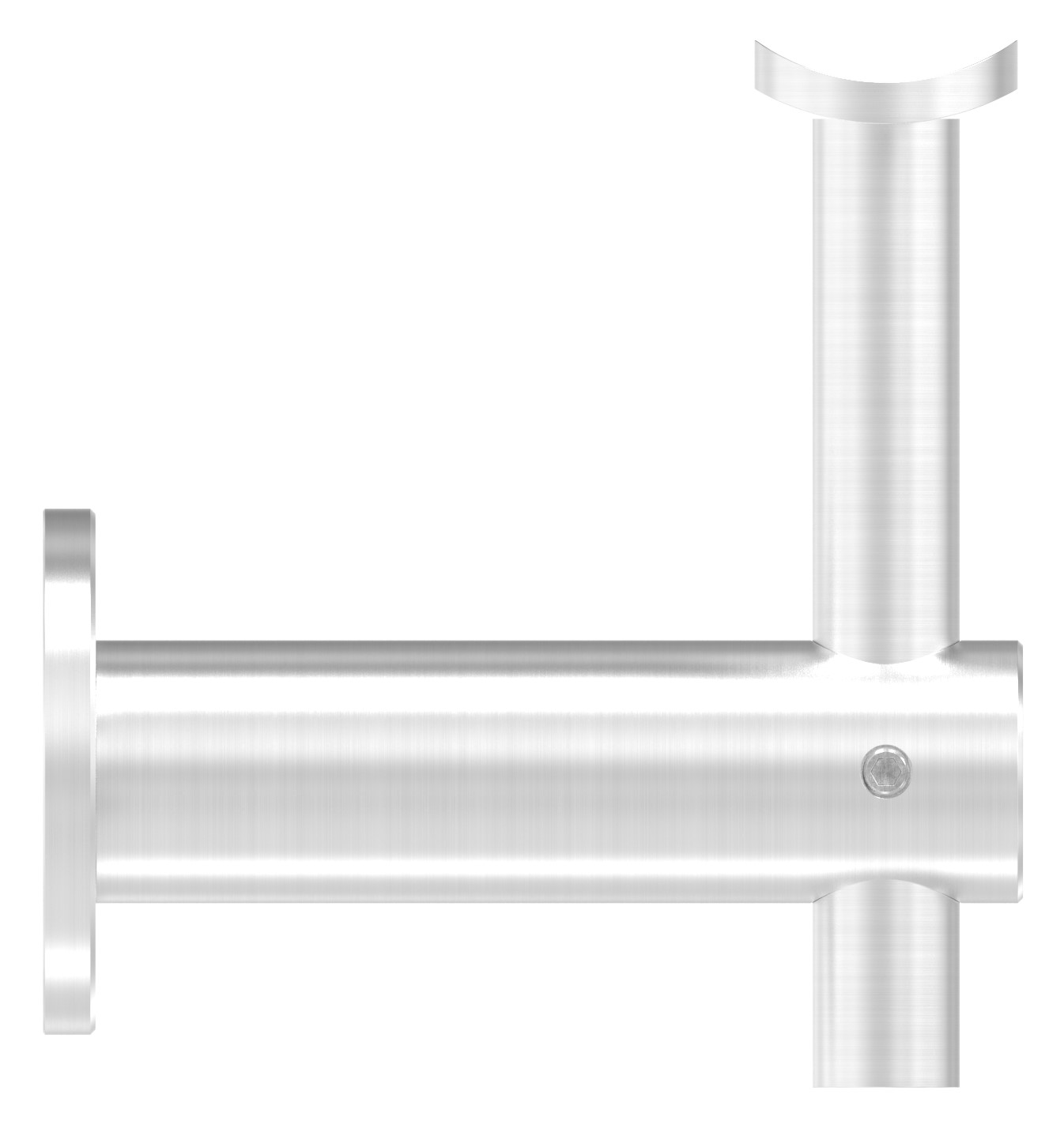 Handlaufhalter mit Handlaufanschlussplatte 42,4mm, V2A