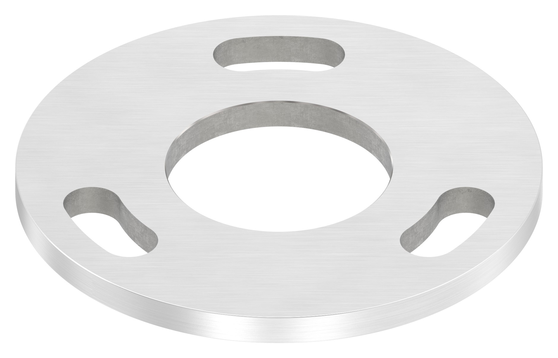 Ankerplatte Ø 100x6mm, mit Längsschliff, V2A