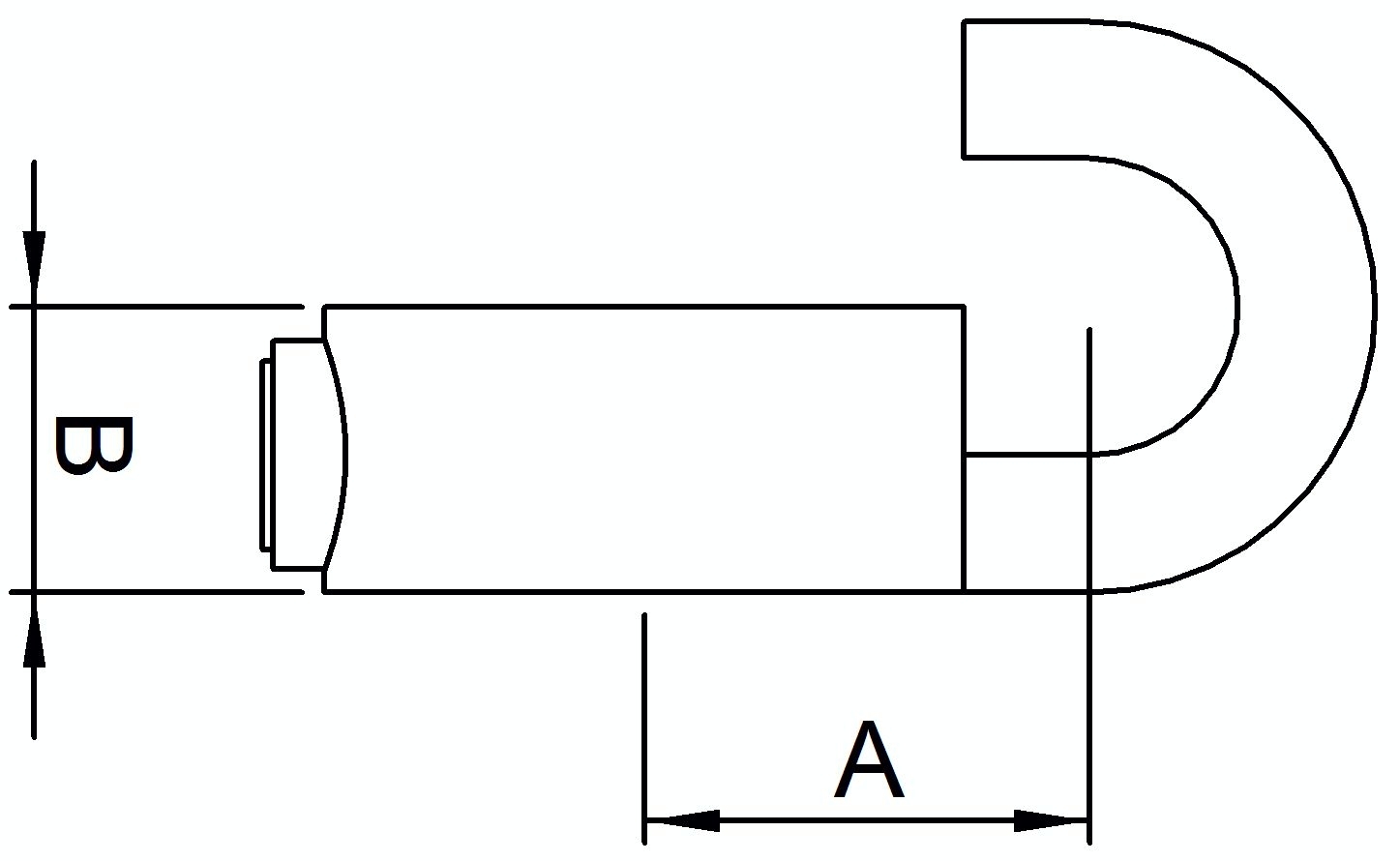 Stellring mit Haken, für Rohr Ø 26,9mm