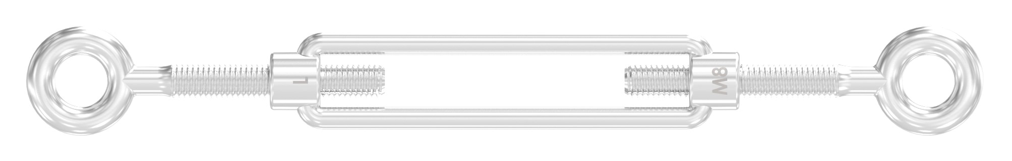 Spannschloss Öse / Öse mit Gewinde M8, V4A