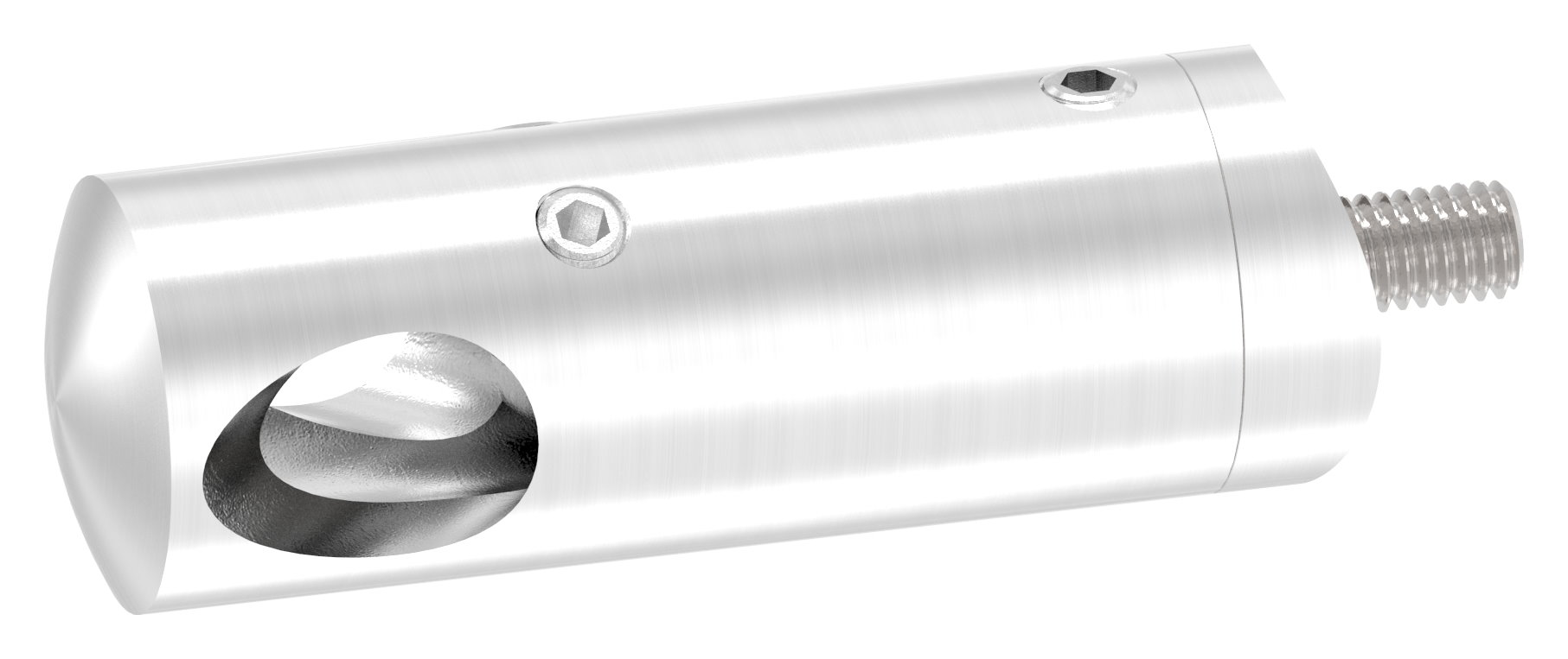 Querstabhalter für 42,4mm Rohr, 12,2mm Bohrung, Innenecke, V4A