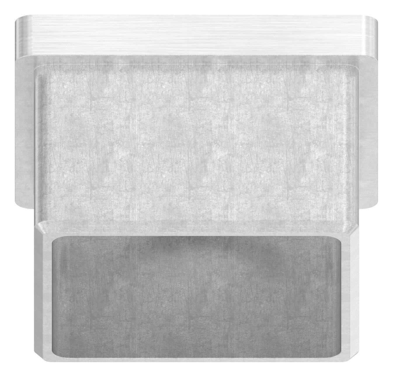 Einsteckkappe mit Bohrung Ø 12mm für Rohr 40x40x2,0mm, V2A