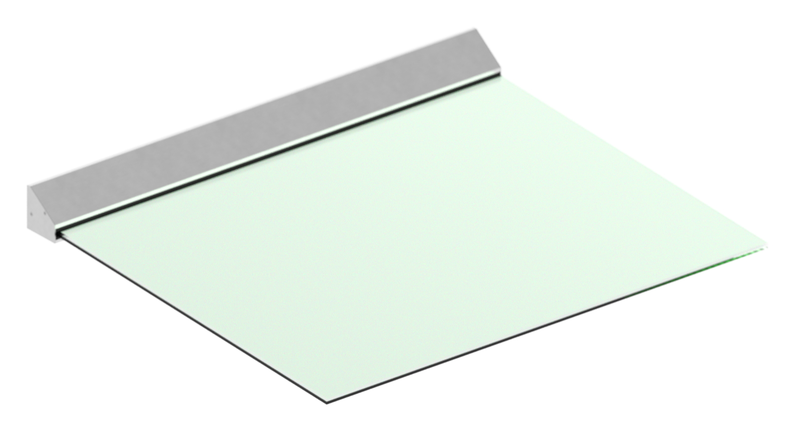 Set Angebot eleganza canopy, Profil +Glas 2000mm x1000mm (VSG 2x8mm TVG mit 1,52mm PVB)