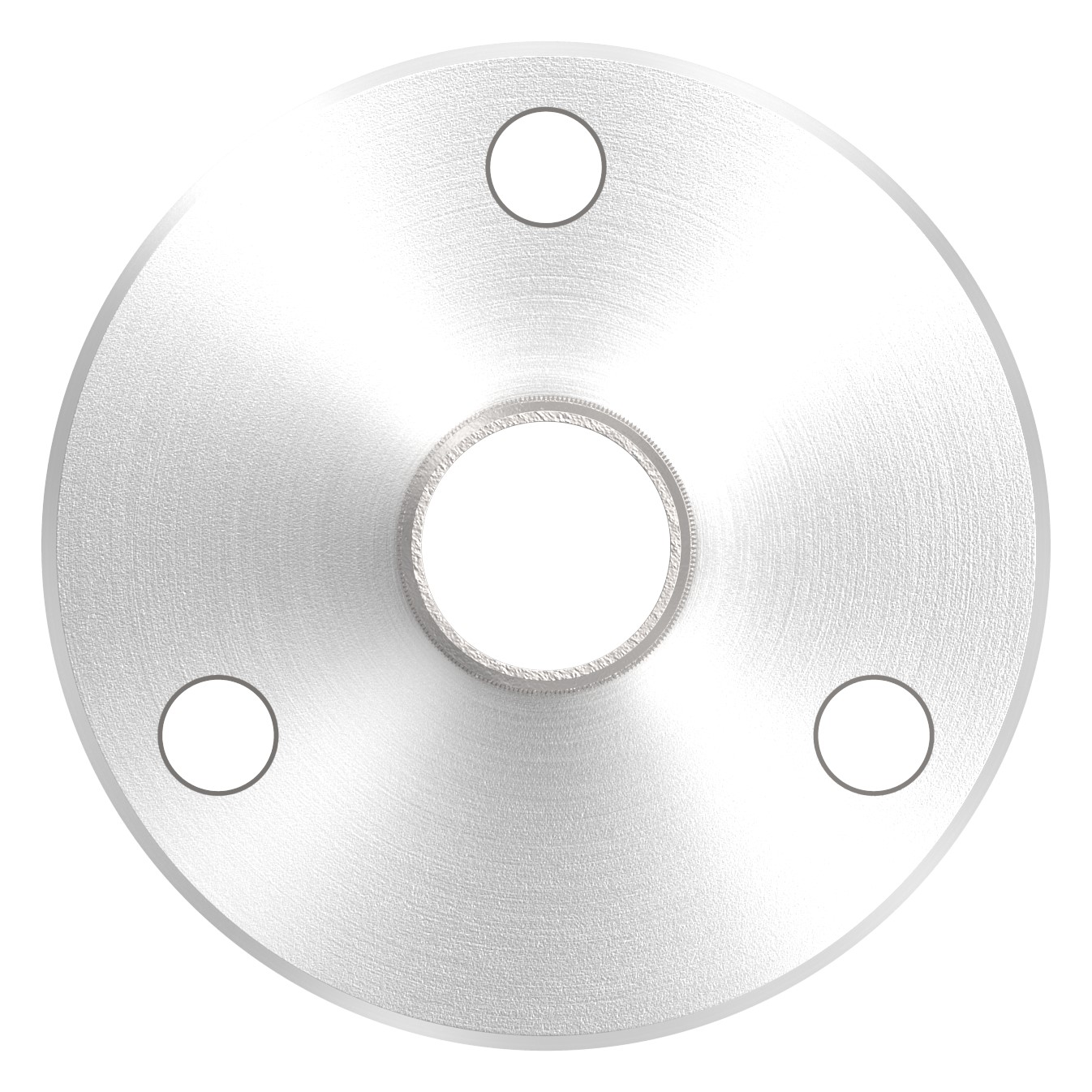 Wand- und Bodenanker mit Rändelung, für Rohr 33,7x2,0mm, V2A