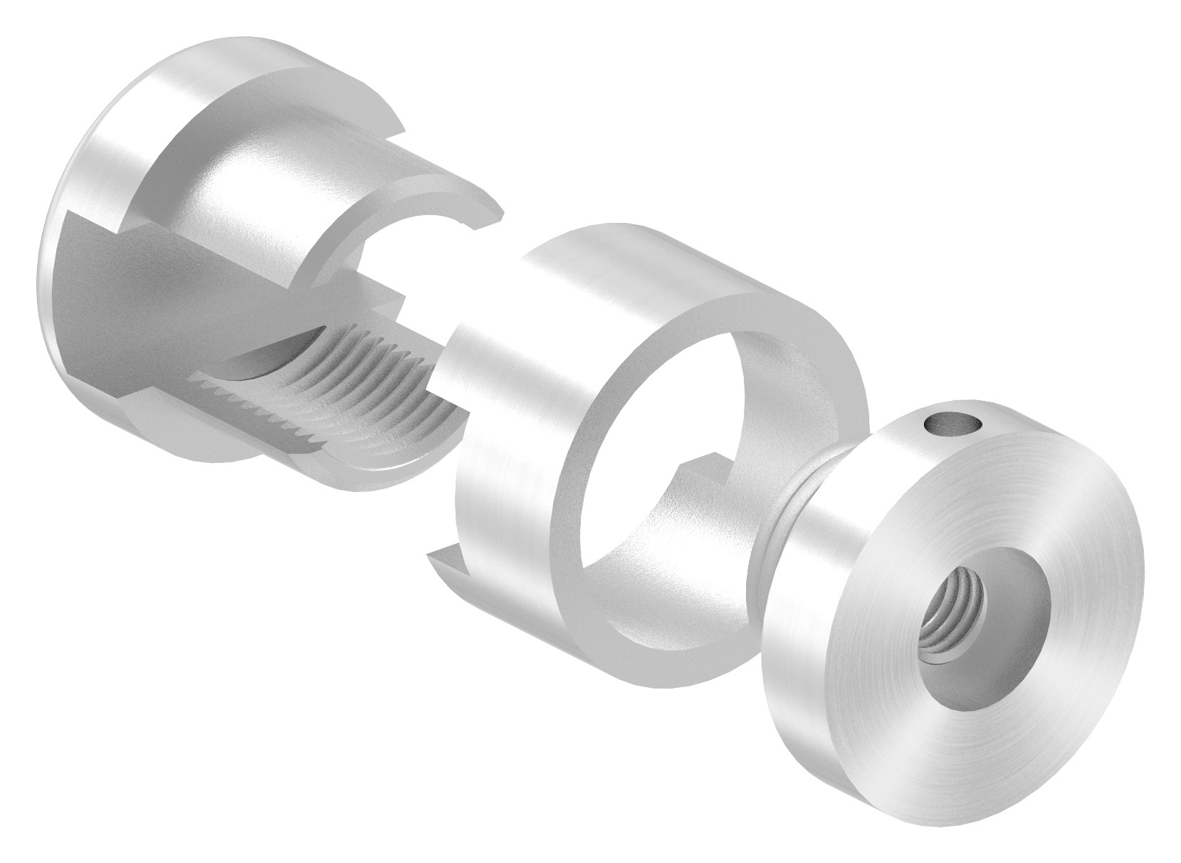 Brenk Grundhalter für Stäbe 12x12mm, ALU