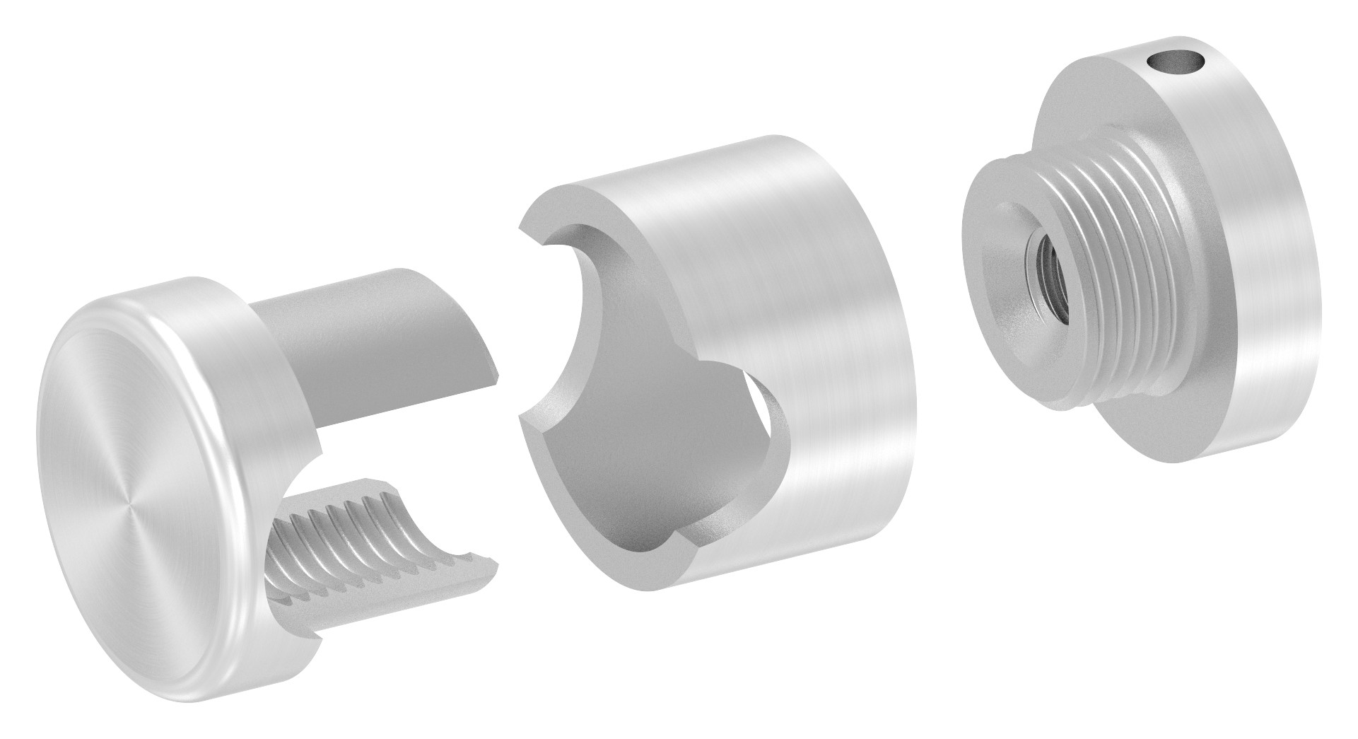 Brenk Grundhalter für Stäbe Ø 14mm, ALU