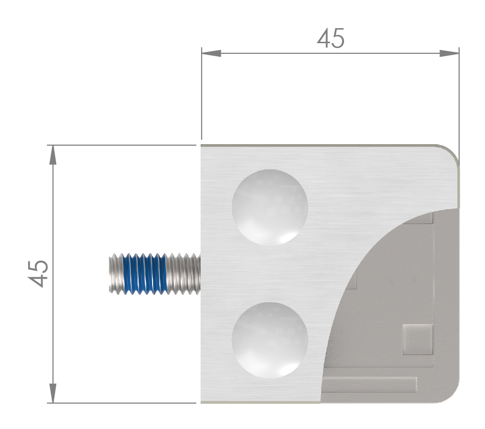 Glasklemme Mod. 11, Anschluss: 33,7mm, V2A