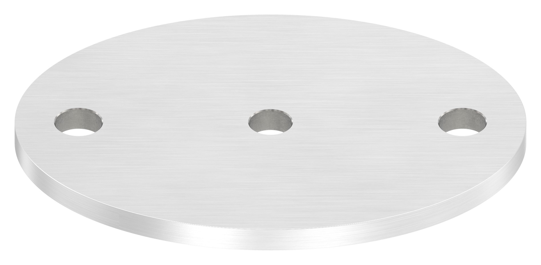 Ankerplatte Ø 120x88x6mm, mit Längsschliff, V2A