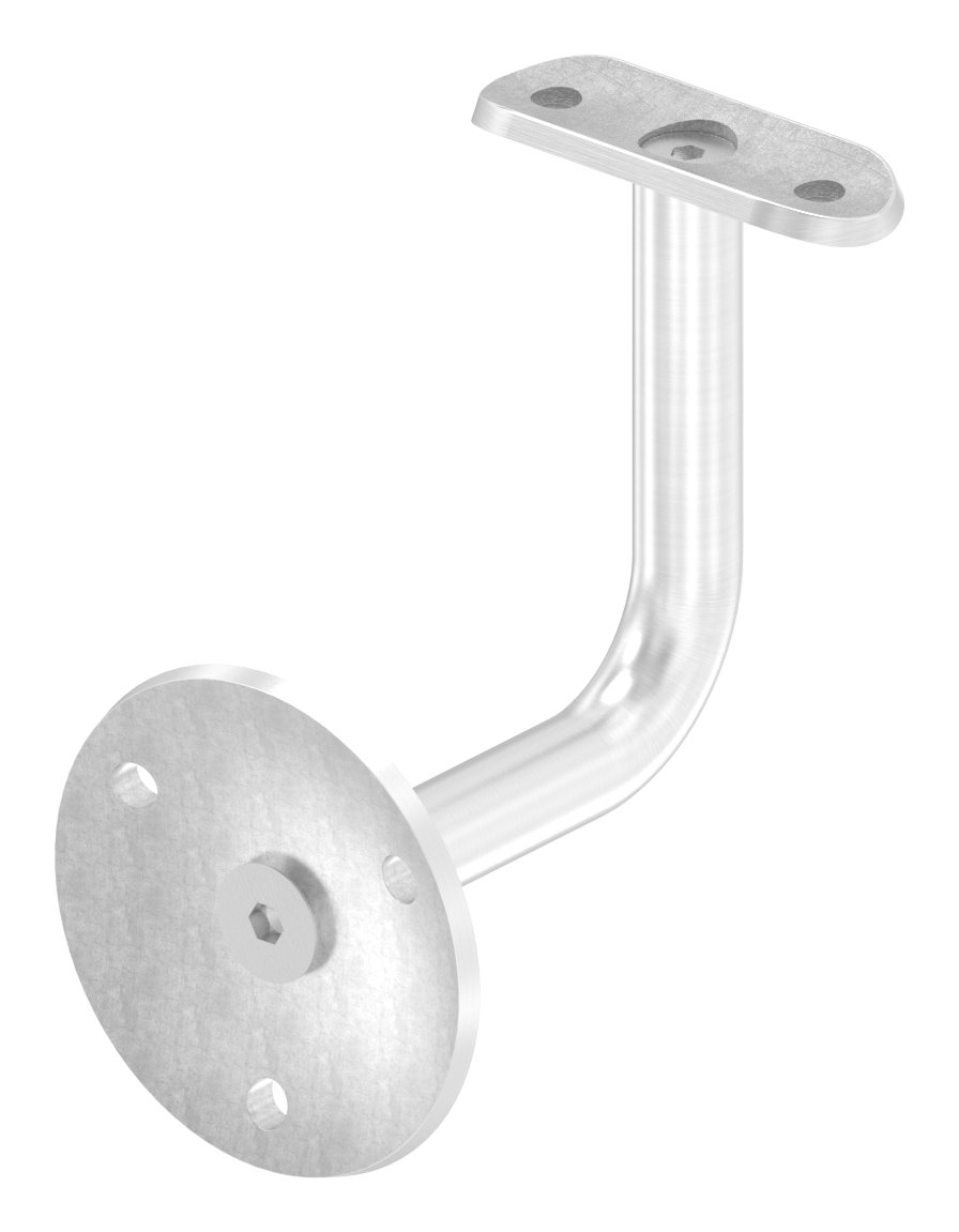 Handlaufhalter mit Handlaufanschlussplatte 42,4mm (Ronde und Bügel verschraubt), V2A
