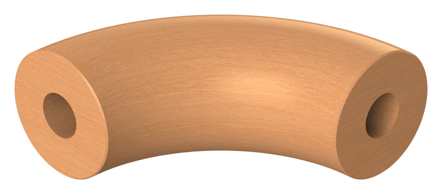 90° Bogen für Holzhandlauf Buche