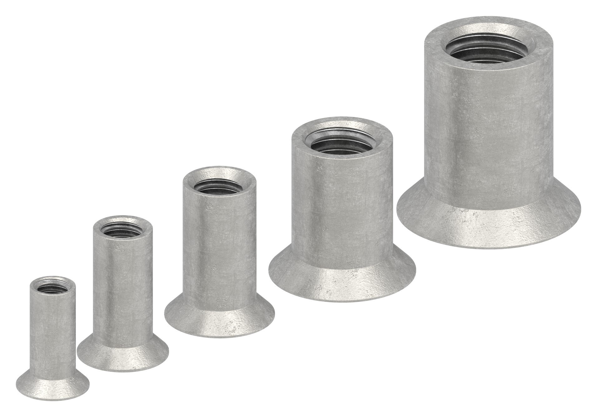 Hülsenmutter mit Senkkopf und ISK, M10x20, V2A