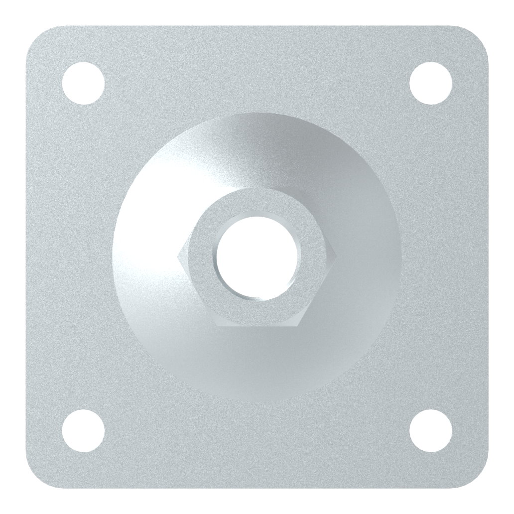 Verstellbare Mauerplatte für M24, verzinkt