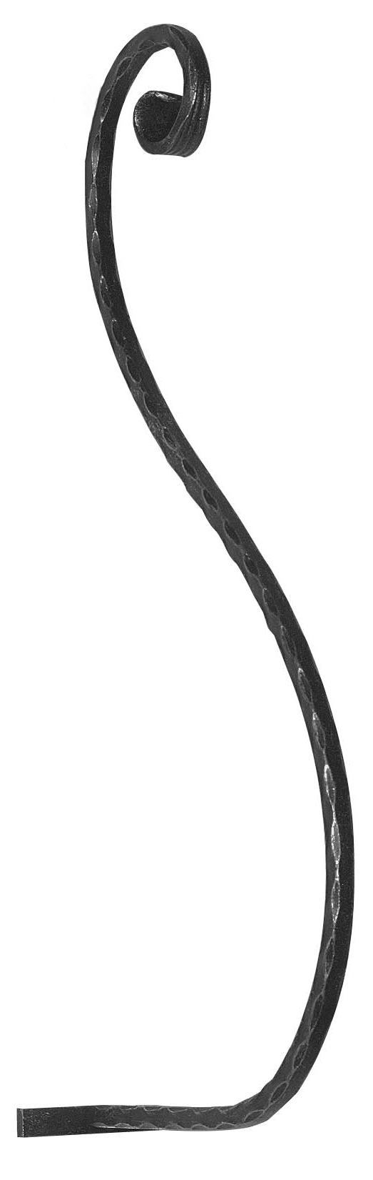 Blumengitterstab Vierkant gehämmert 12x12 mm