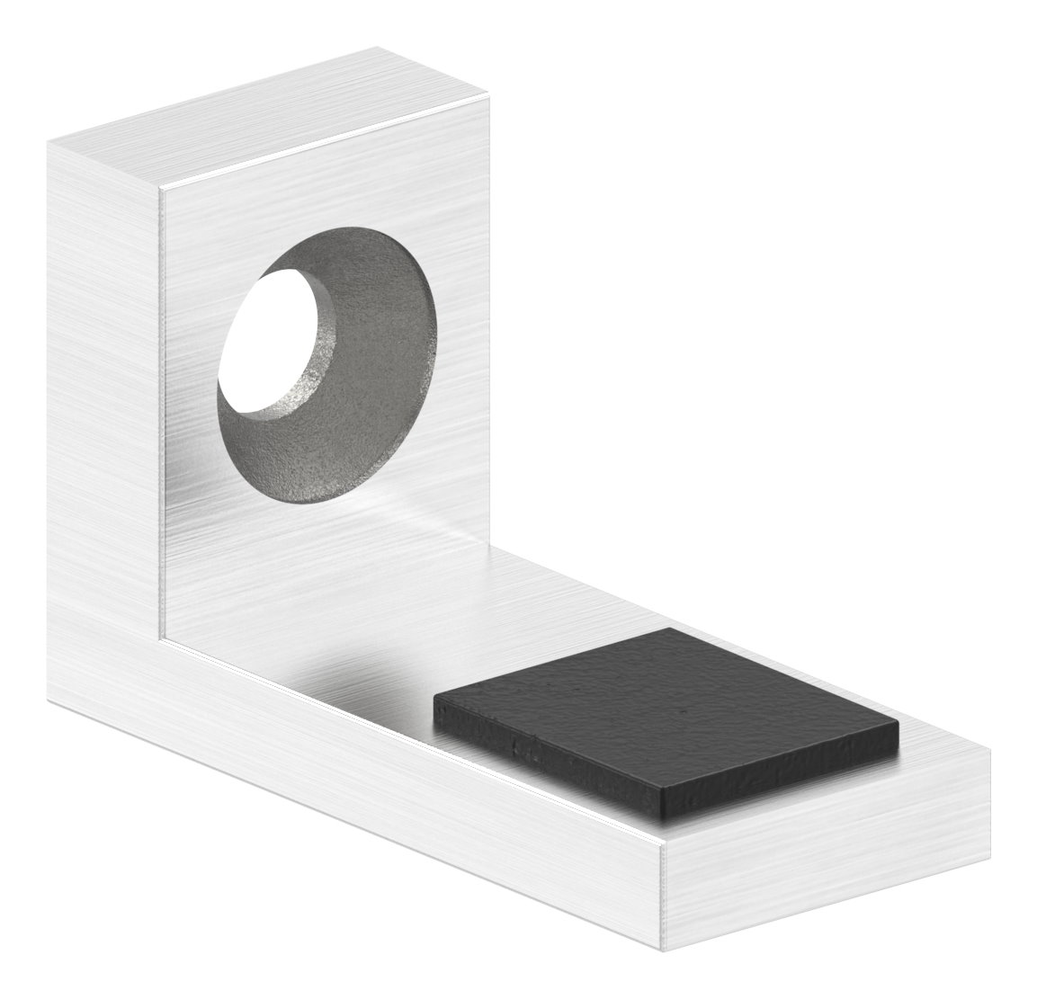 Halteboden mit geradem Anschluss, V2A