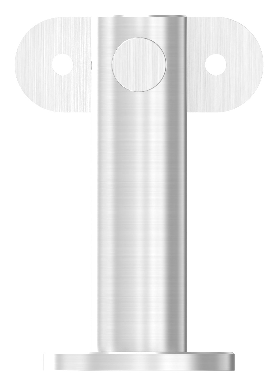 Handlaufhalter mit Gelenk, Handlaufanschlussplatte flach, V2A Handlaufhalter mit Gelenk, Handlaufanschlussplatte flach, V2A