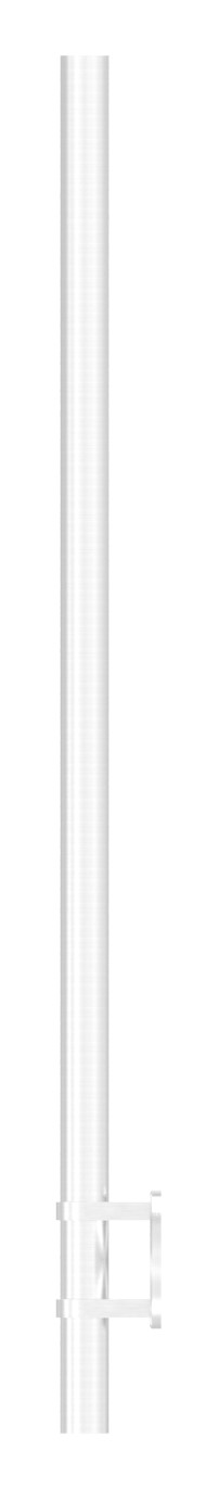 Edelstahlpfosten V2A zur Wandmontage, H: 1190mm Edelstahlpfosten V2A zur Wandmontage, H: 1190mm