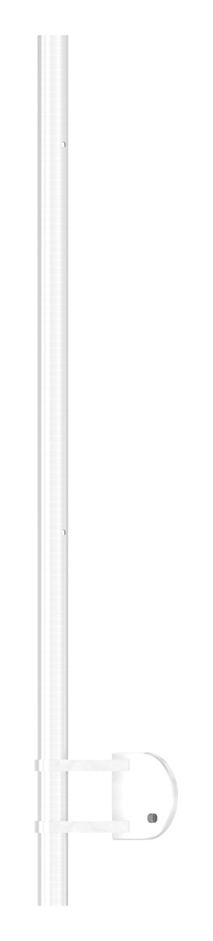 Edelstahlpfosten V2A zur Wandmontage für 90° Außeneck, H: 1190mm