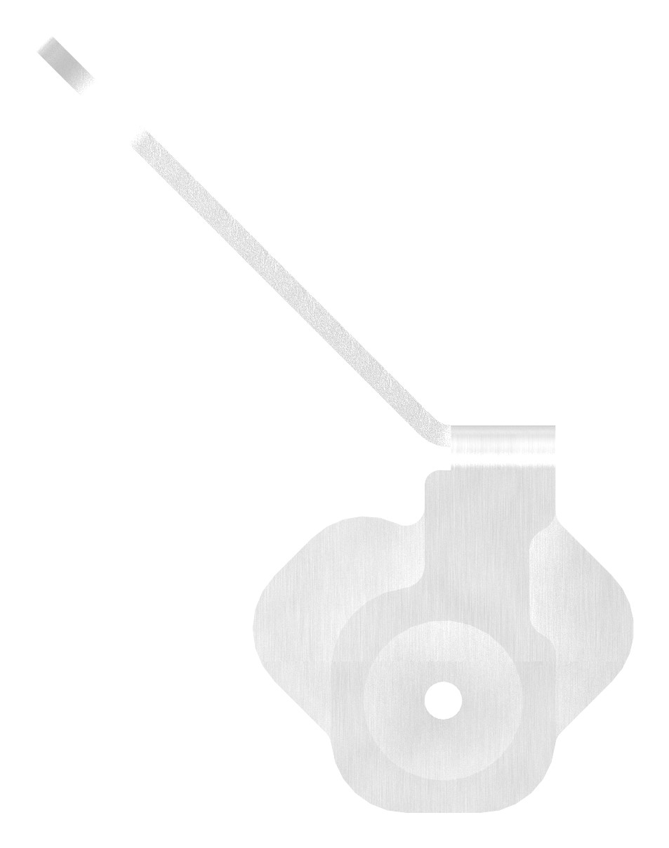 Wandbefestigung für Geländerpfosten, V2A