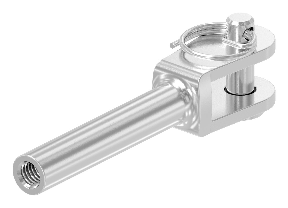 Gabelterminal mit Innengew. M5 links, V4A