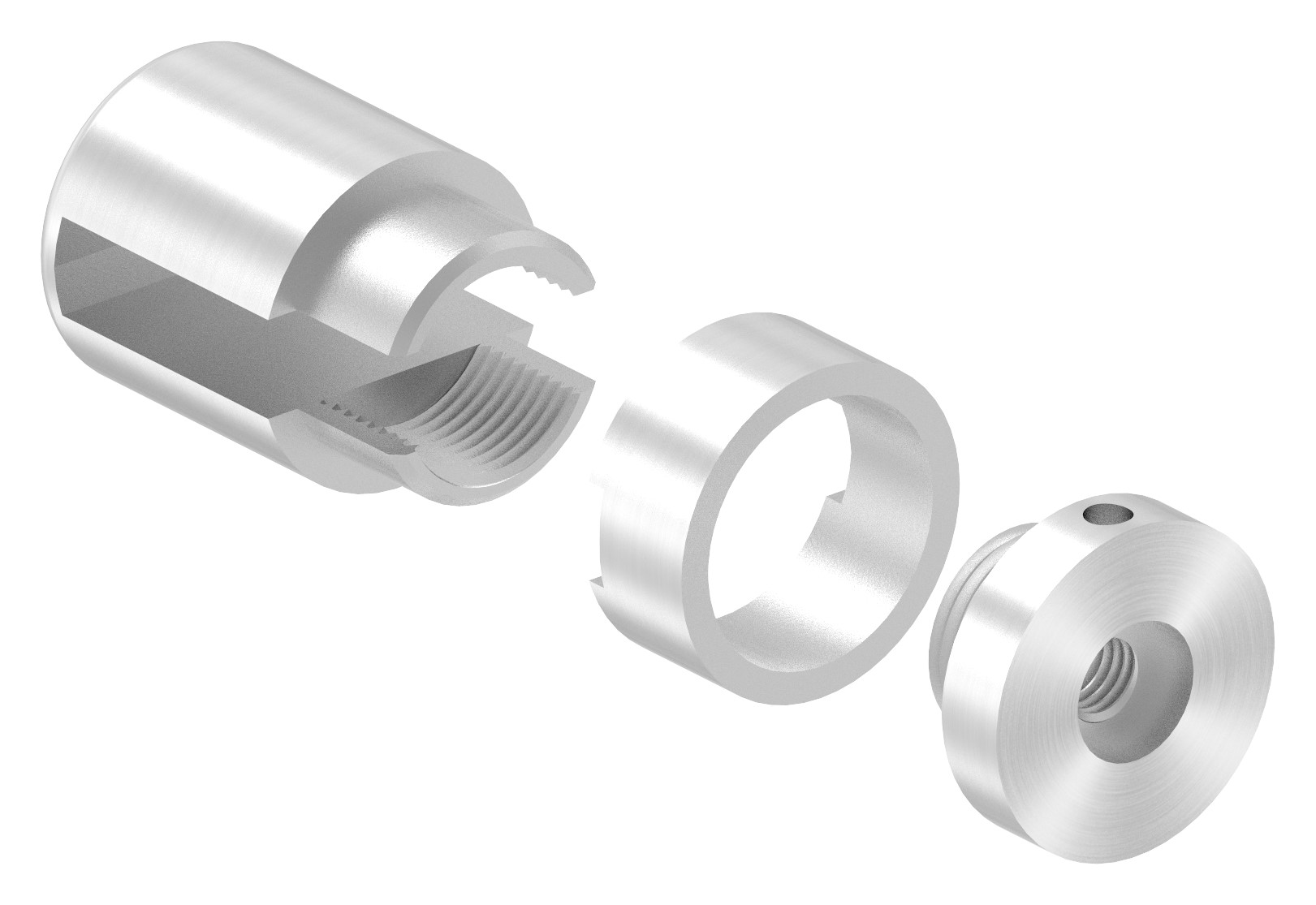 Brenk Grundhalter für Flachstäbe 30x8mm, V2A