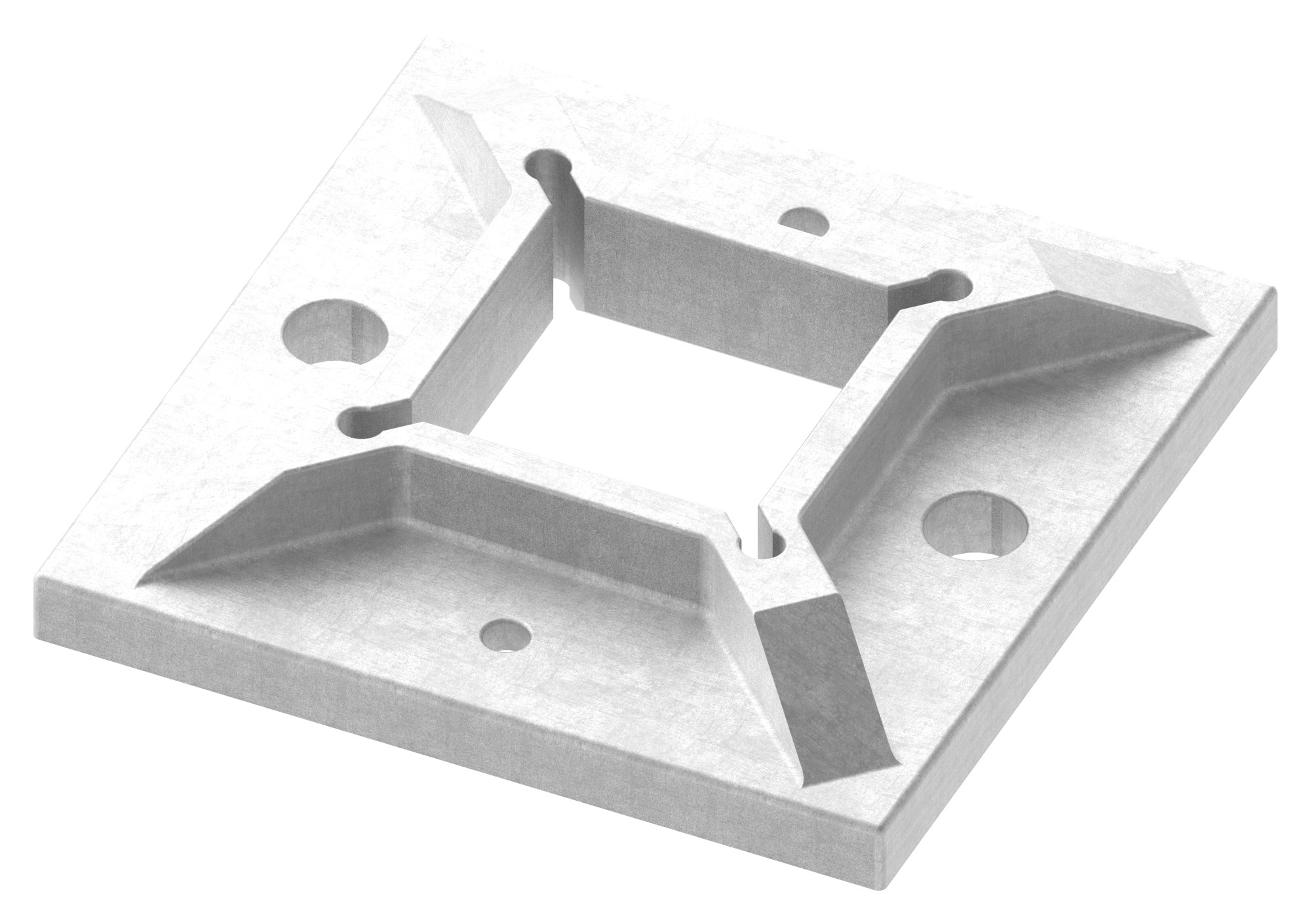 Wand- u. Bodenanker, 100x100x8mm, V2A
