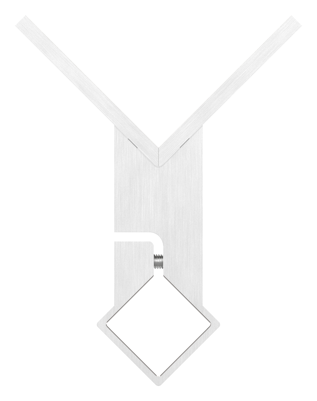 Wandbefestigung als Außenecke für Pfosten 40x40mm, V2A