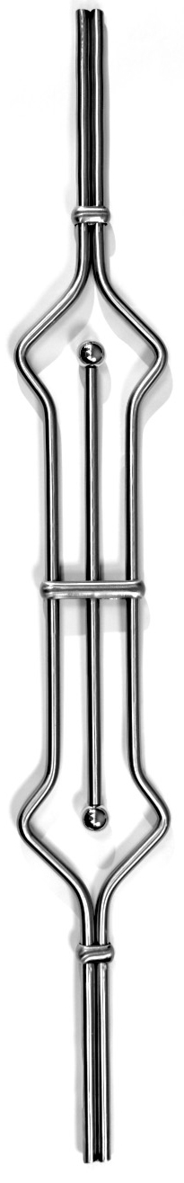 Designstab Ø 12mm, H: 950mm, für 2x Kugel 25mm