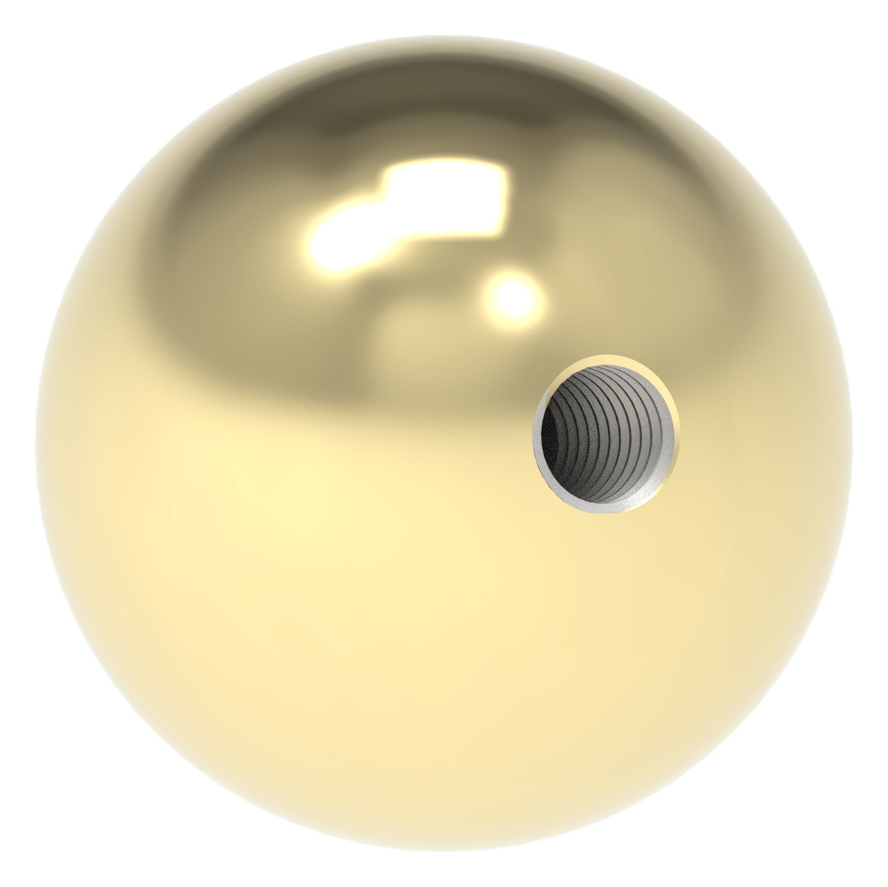 Messingkugel Ø 40mm mit M8