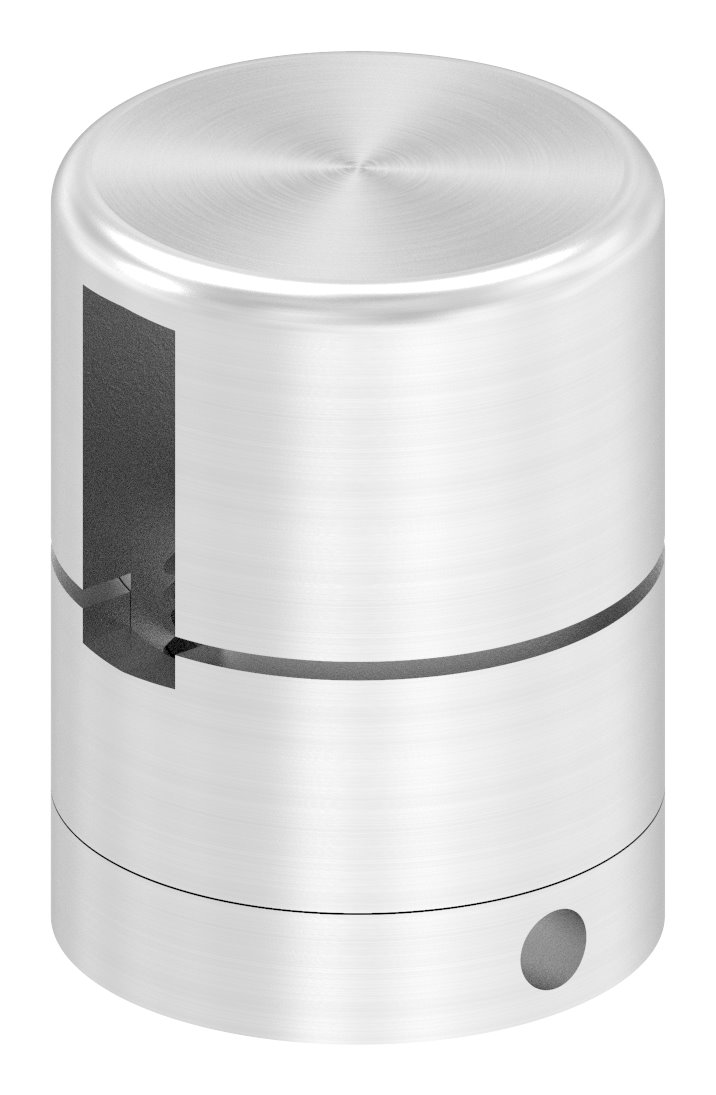 Brenk Grundhalter für Flachstäbe 20x6mm, ALU