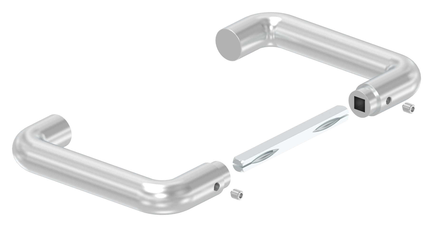 Türdrückerpaar, Aluminium