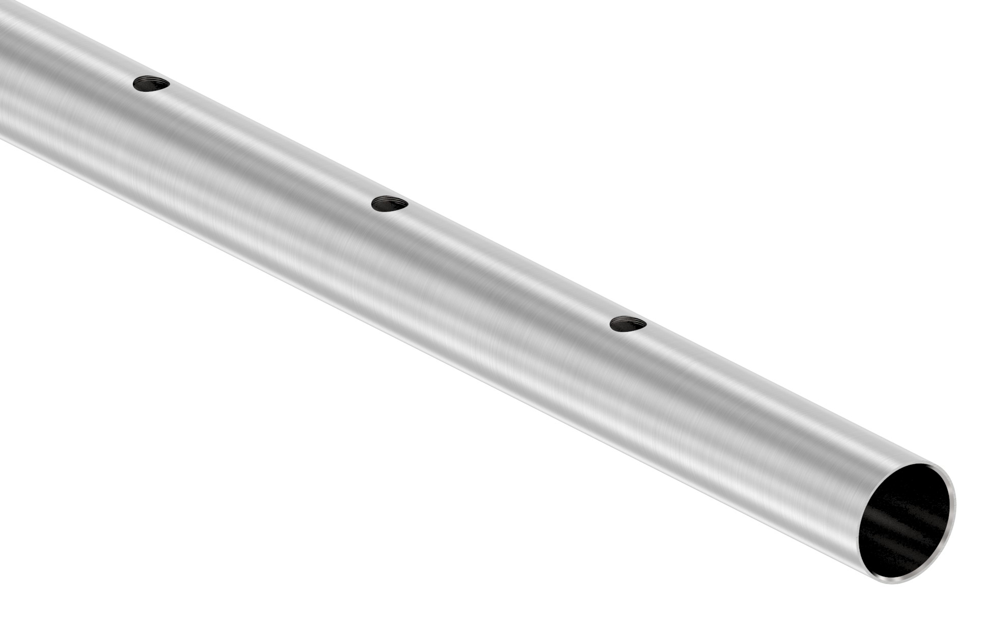 Edelstahlrohr ger. gelocht, 42,4x2,0mm, L: 3000mm, V2A