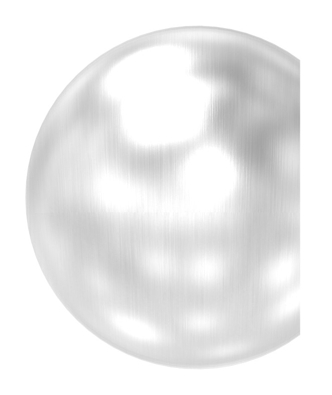 Rohrabschlusskugel hohl für 42,4mm Rohr, mit M8