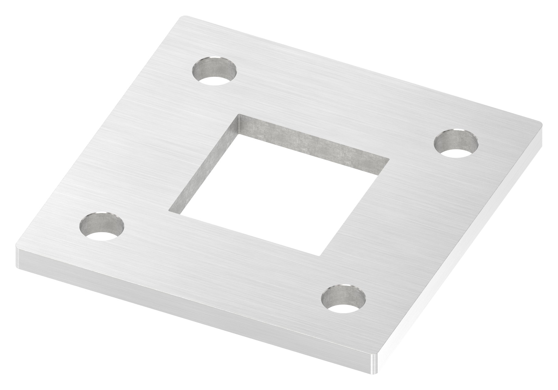 Ankerplatte, 120x120x8mm, mit Längsschliff, V2A