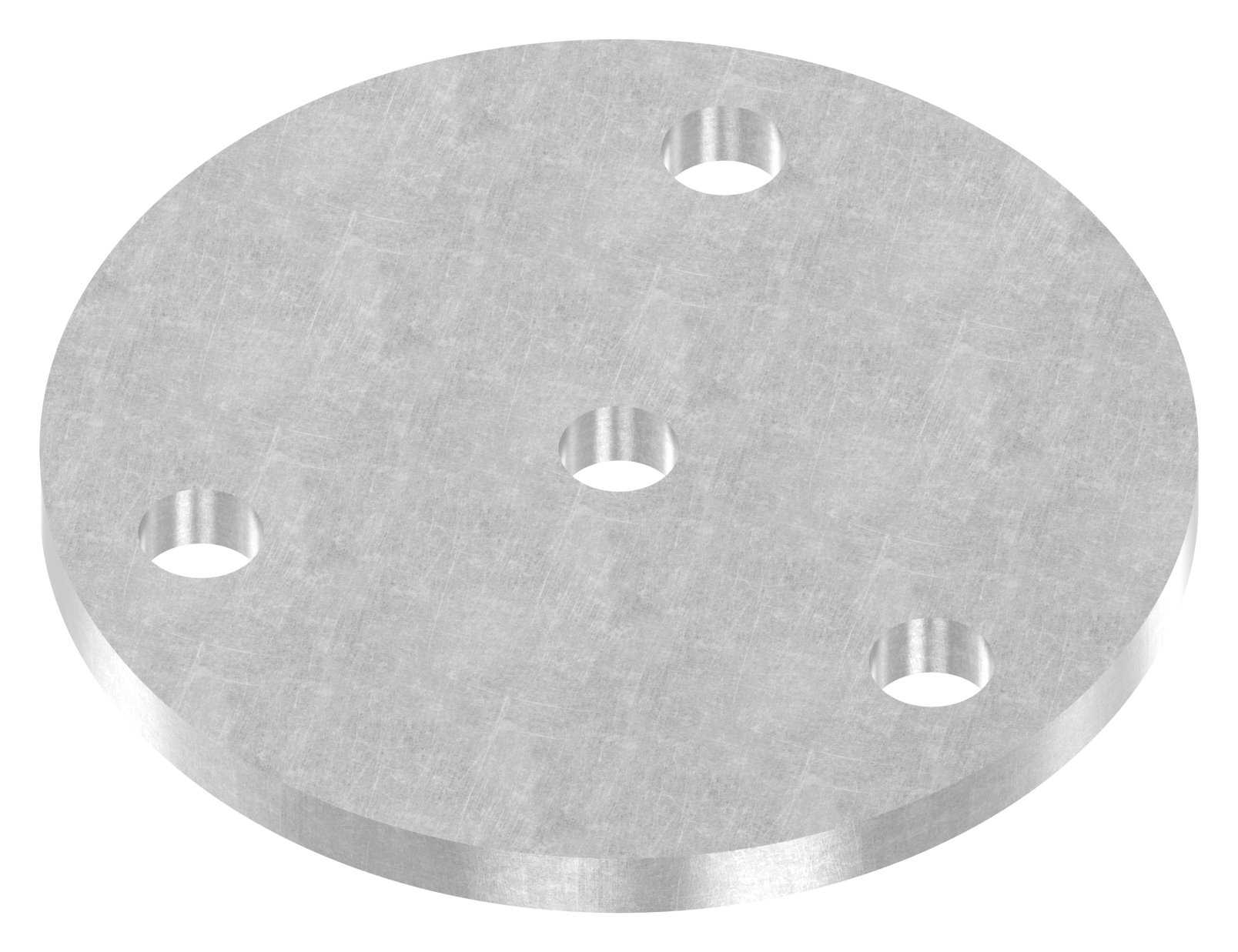 Ankerplatte Ø 120 x 8mm, mit 3 Bohrungen Ø 13mm und Mittelbohrung Ø 12,5mm, Stahl roh