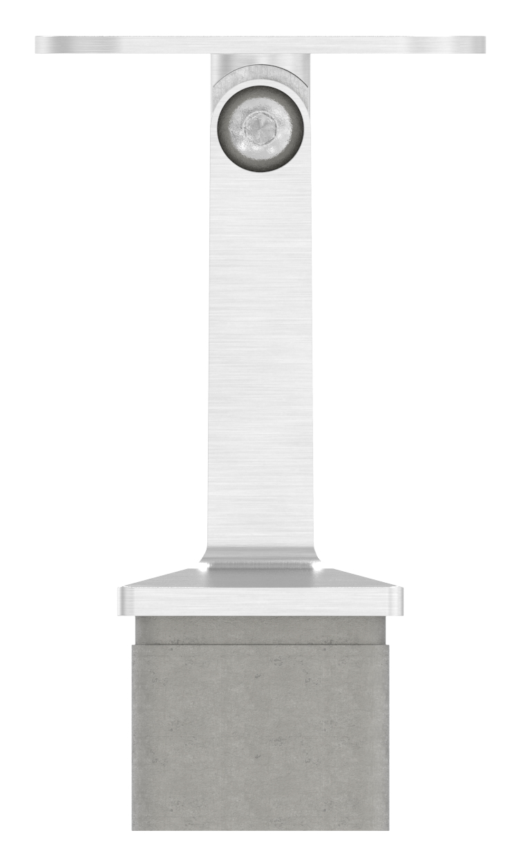 Rohrabschlussstopfen mit Gelenkstift für Rohr 40x40x2mm, V2A