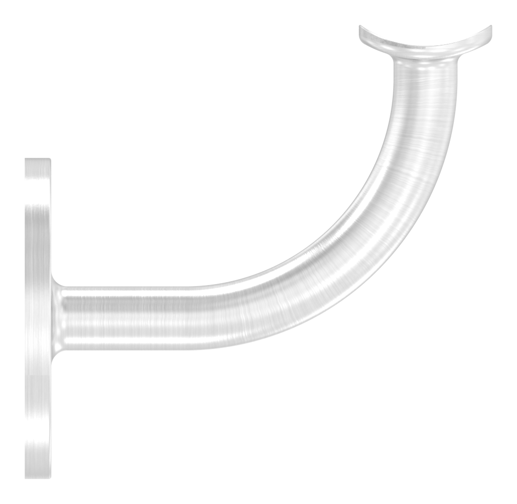 Handlaufhalter mit Handlaufanschlussplatte 42,4mm, (Ronde und Bügel verschweißt),V2A