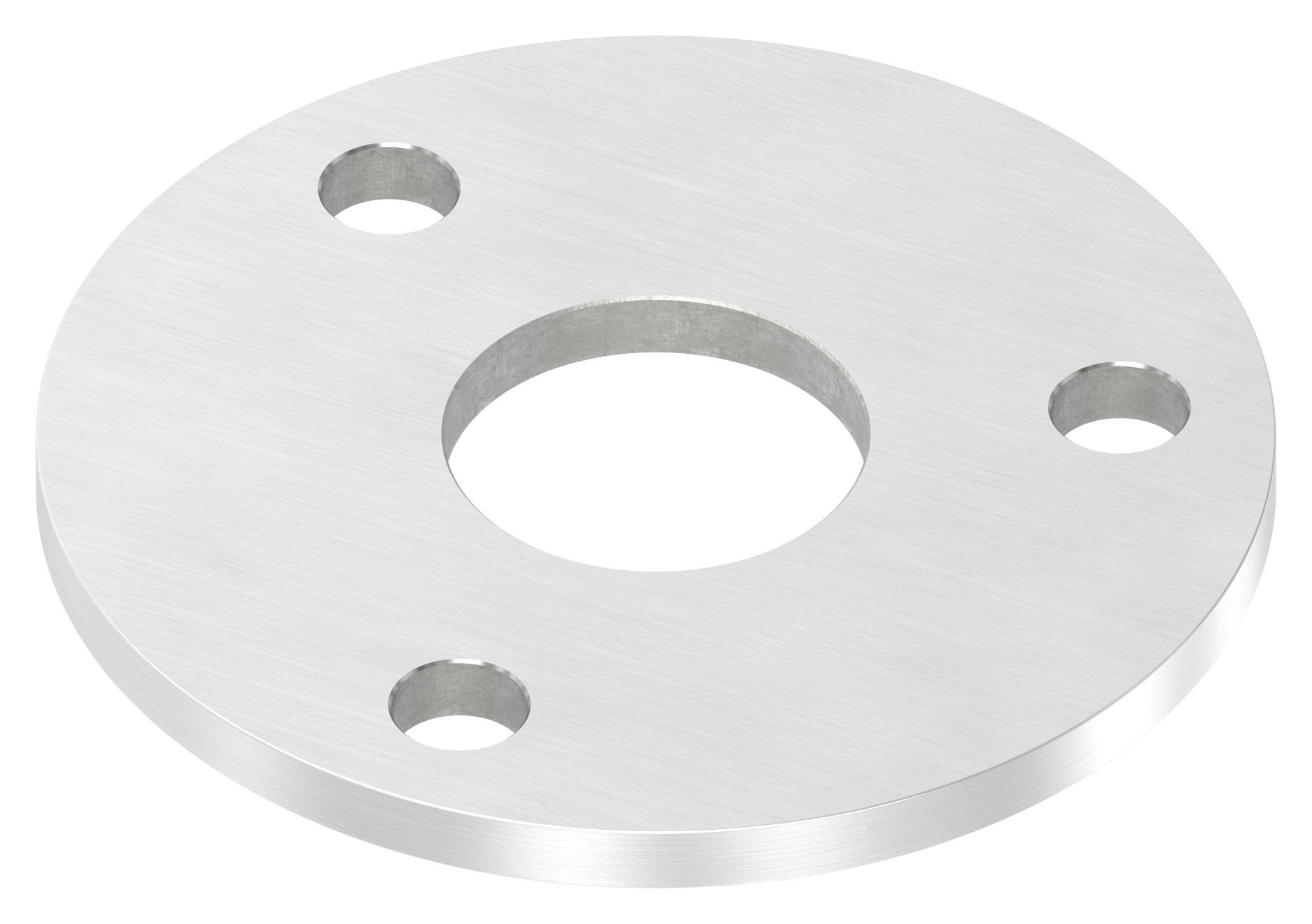 Ankerplatte Ø 100x6mm, mit Längsschliff, V2A