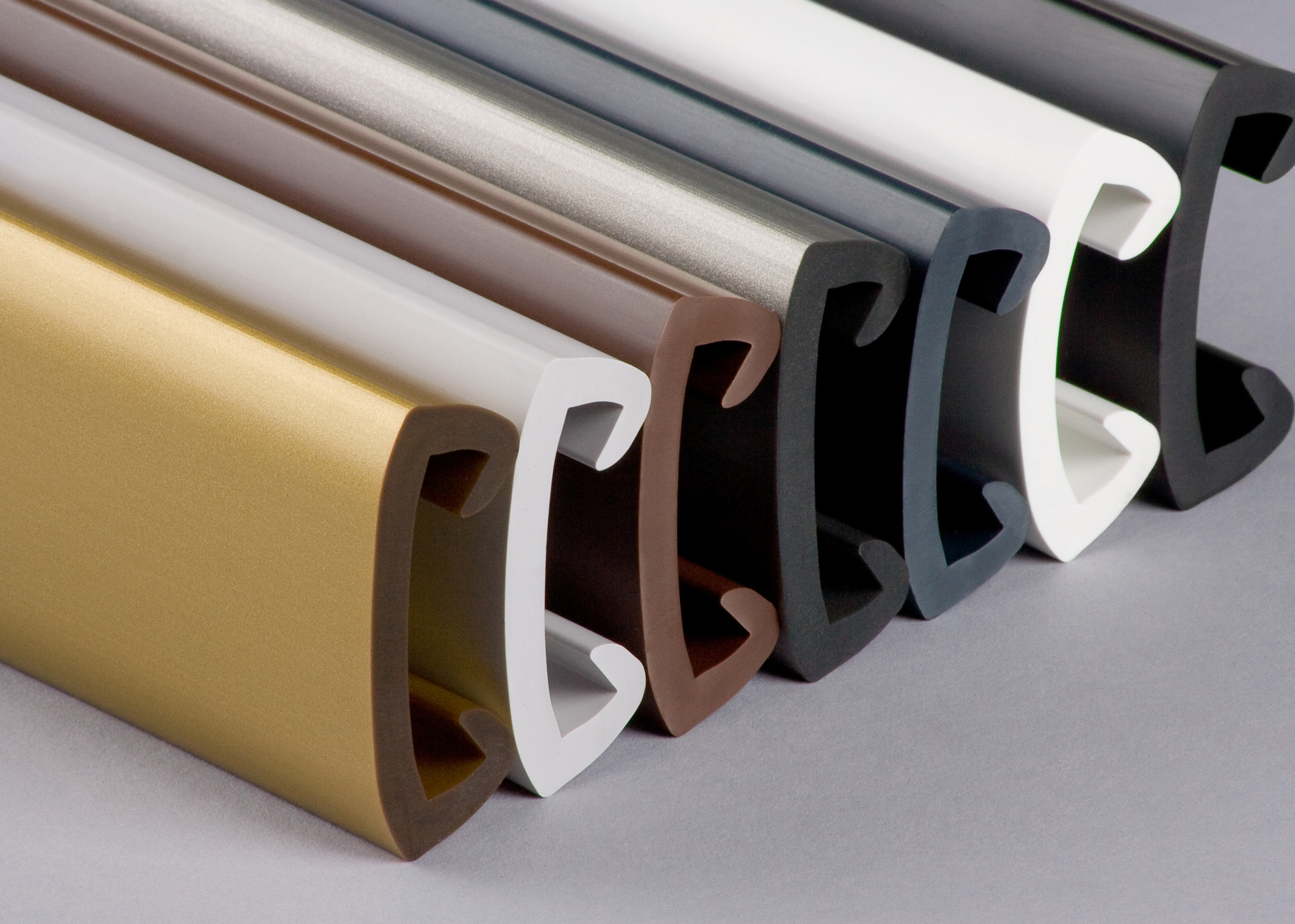 Kunststoffhandlauf für 40x8mm, graualuminium