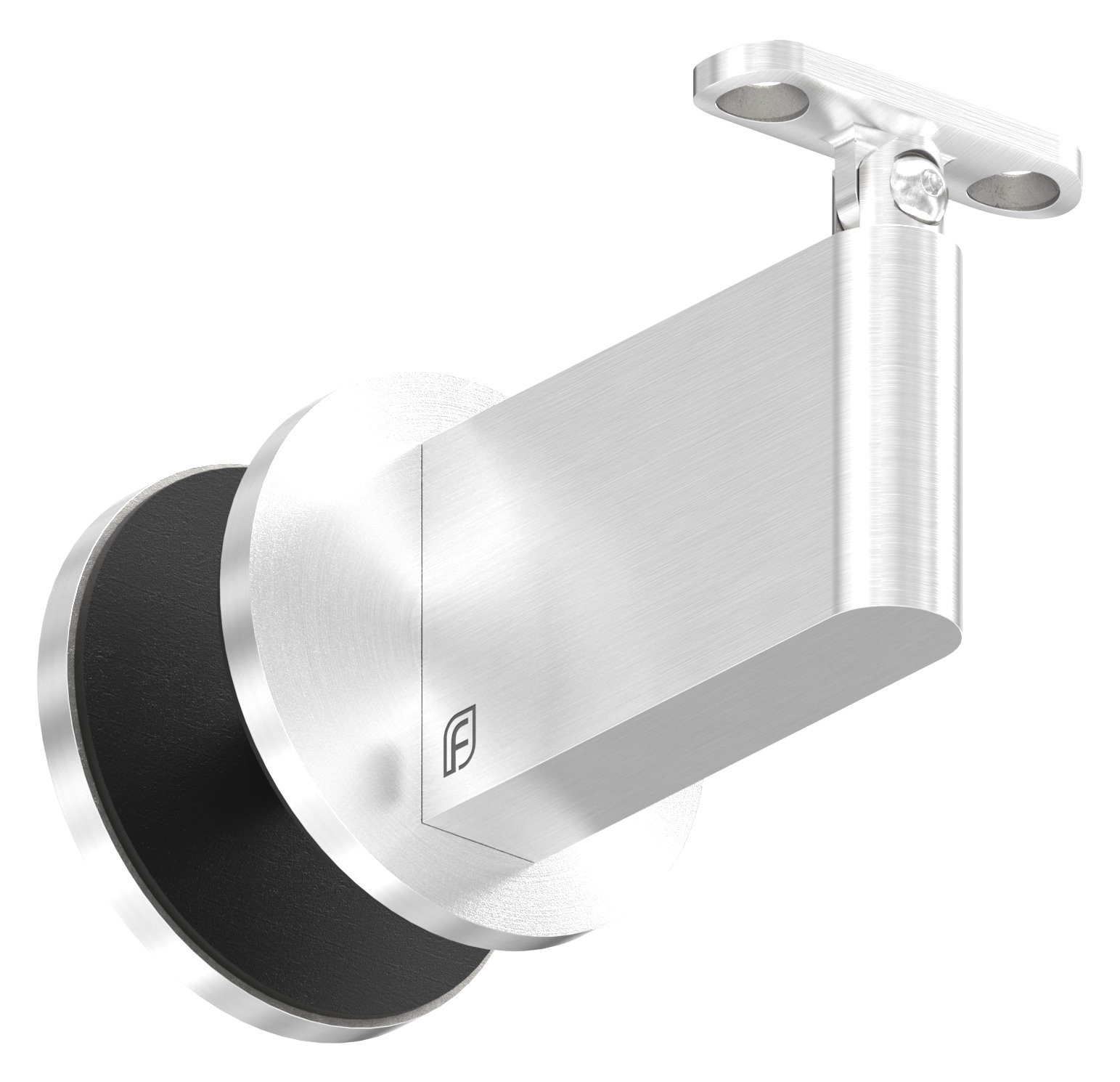 Sensa Design 2, für Rohr 42,4mm, für Montage an Glas, mit Gelenk für Steigung, V2A